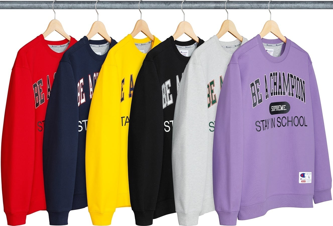 Supreme®/Champion® Stay In School Crewneck